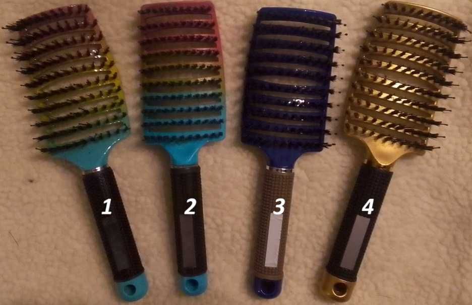 4 x super szczotka do włosów z WŁOSIEM DZIKA, nie ciągnąca, delikatna
