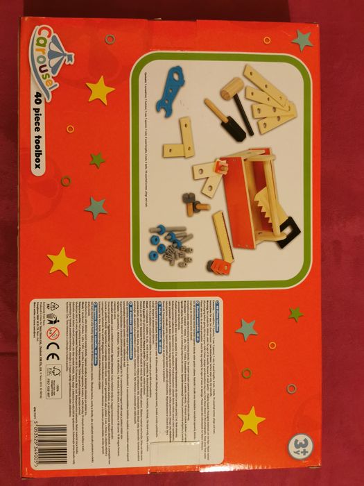 NOWY Drewniany zestaw narzędzi mały majsterkowicz 40 elementów