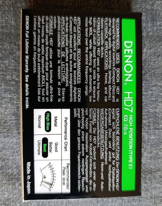 Kaseta Denon HD 7 _75 PREMIUM Made in Japan