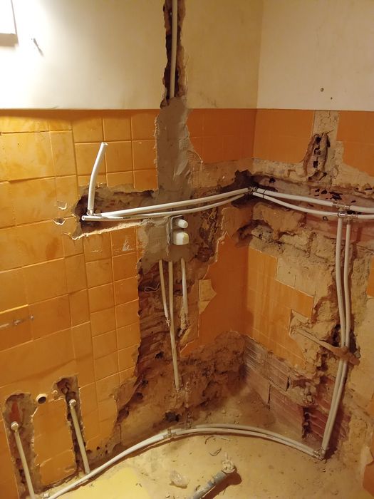 Canalização,  da casa de baho   completa