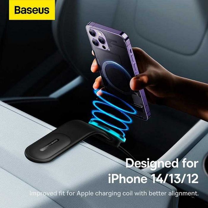 Магнитный держатель Baseus C02 Pro MagSafe с беспроводной зарядкой 15W