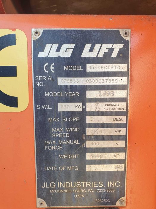 Колінчастий підйомник JLG45E