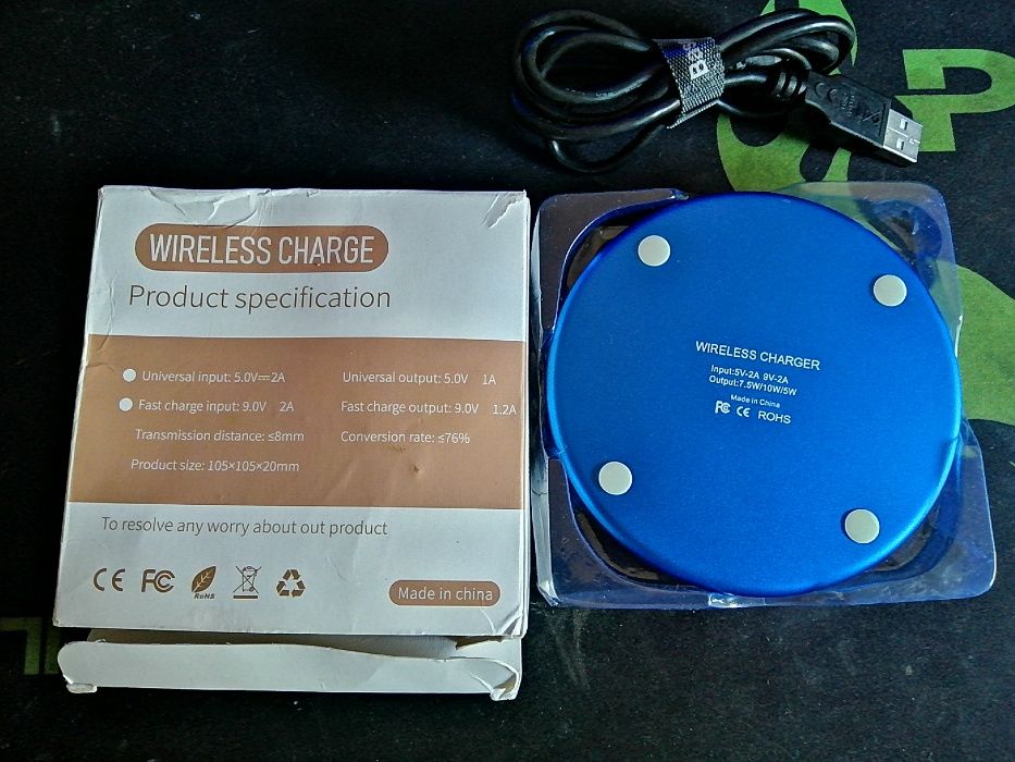 Carregador telemóvel universal Wireless novo.