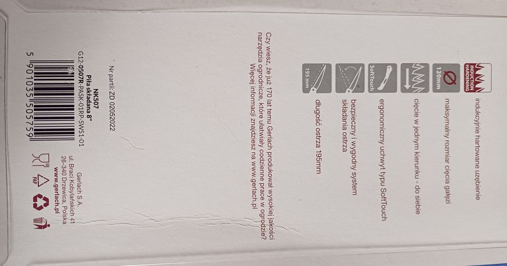 Piła składana do gałęzi Gerlach