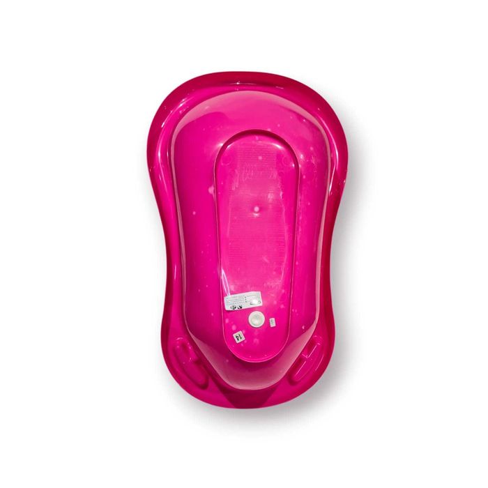 Banheira Bebé Plástico Rosa com Tampão de Drenagem