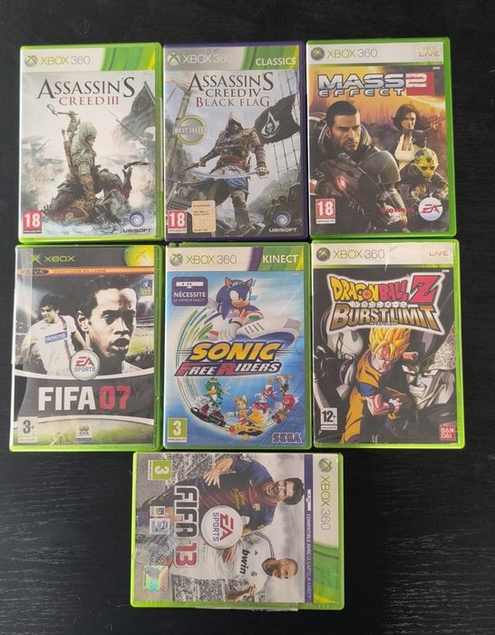 Conjunto de 3 jogos Xbox 360 em boas condições+4 danificados