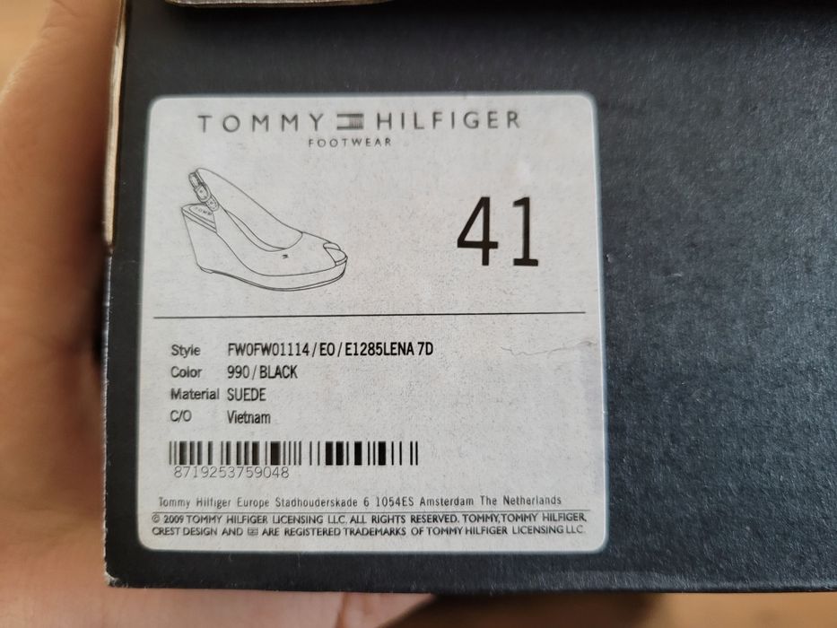 Czarne espadryle Tommy Hilfiger roz. 41