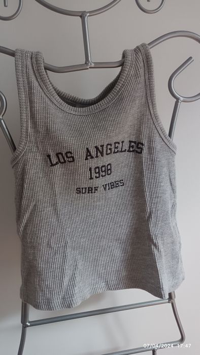 Top cinzento Zara