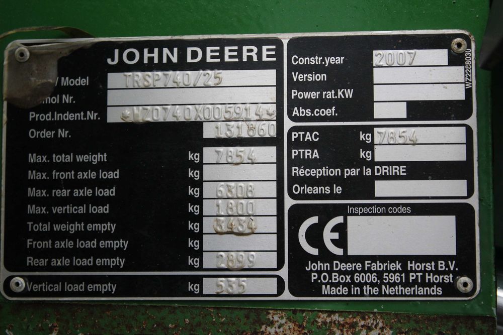 Opryskiwacz John Deere 740  hardi  kuhn
