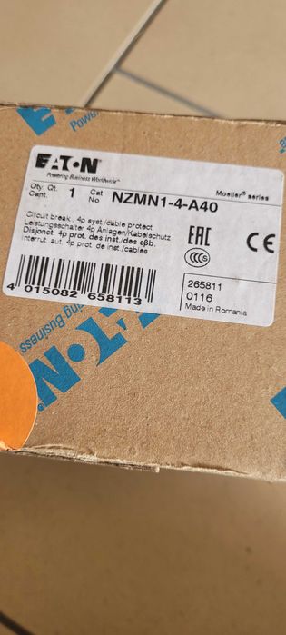 EATON wyłącznik mocy 3P 40A 50kA NZMN1-A40