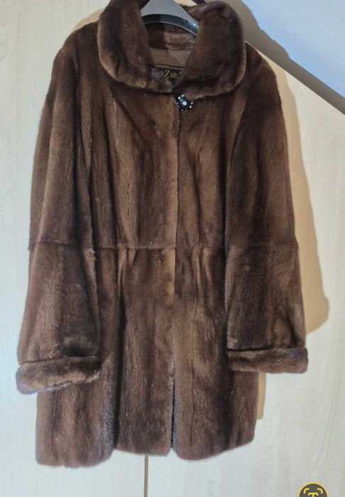 Фірмова норкова шуба, парка Nafa Manzari,оверсайз.Великий розмір
