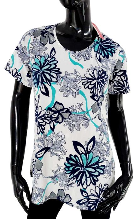 Biała bluzka w kwiaty, R. XL