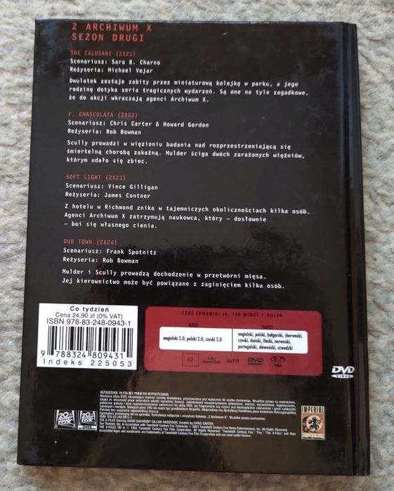 Serial Z Archiwum X Deagostini Część 12 Płyta Dvd