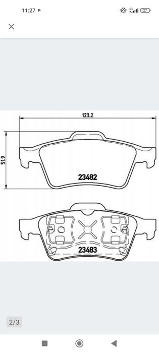 BREMBO гальмівні колодки задні на RENAULT Laguna , Vel satis