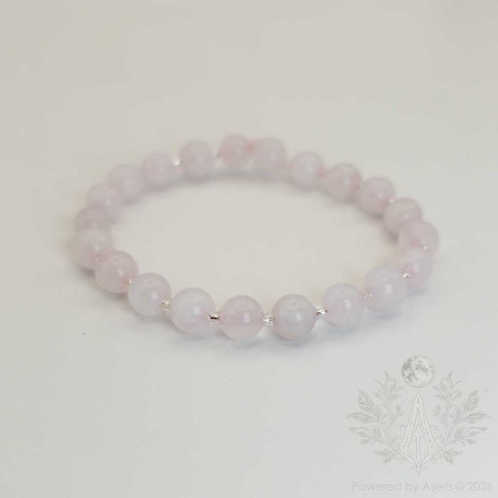 Bransoletka - Dziewanna (kwarc różowy)