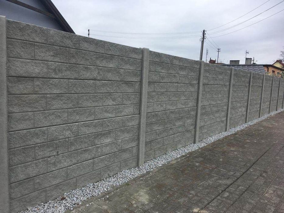 Ogrodzenia betonowe, płyty, słupki, podmurówki