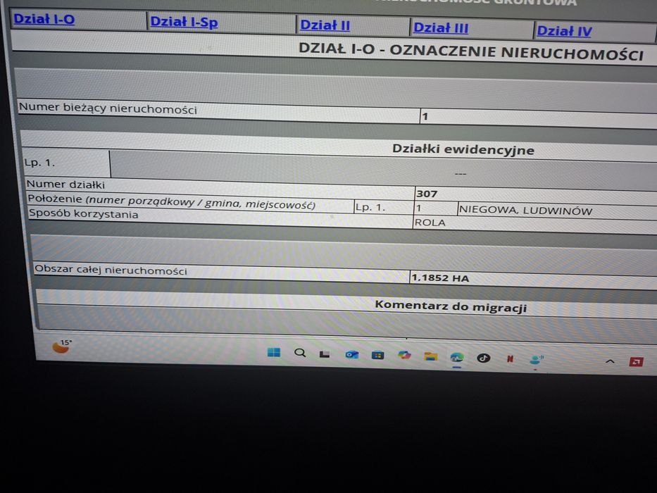 Sprzedam działkę rolną