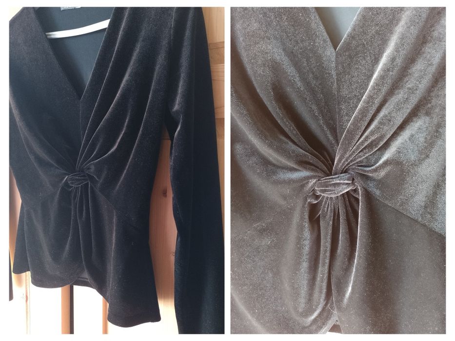 Czarna bluzka z długim rękawem. Rozmiar M/L