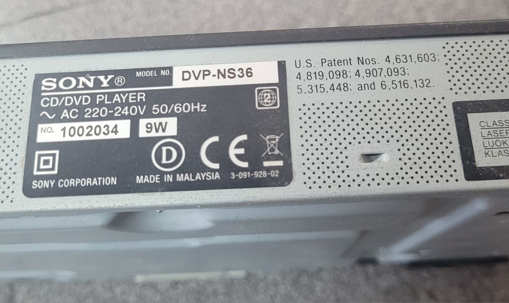 Leitor DVD Sony.