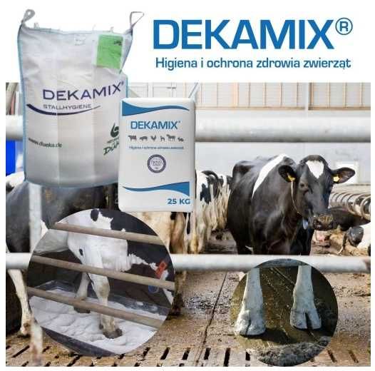 DEKAMIX sucha dezynfekcja ściółki i racic 1t 1000kg wirusy bakterie