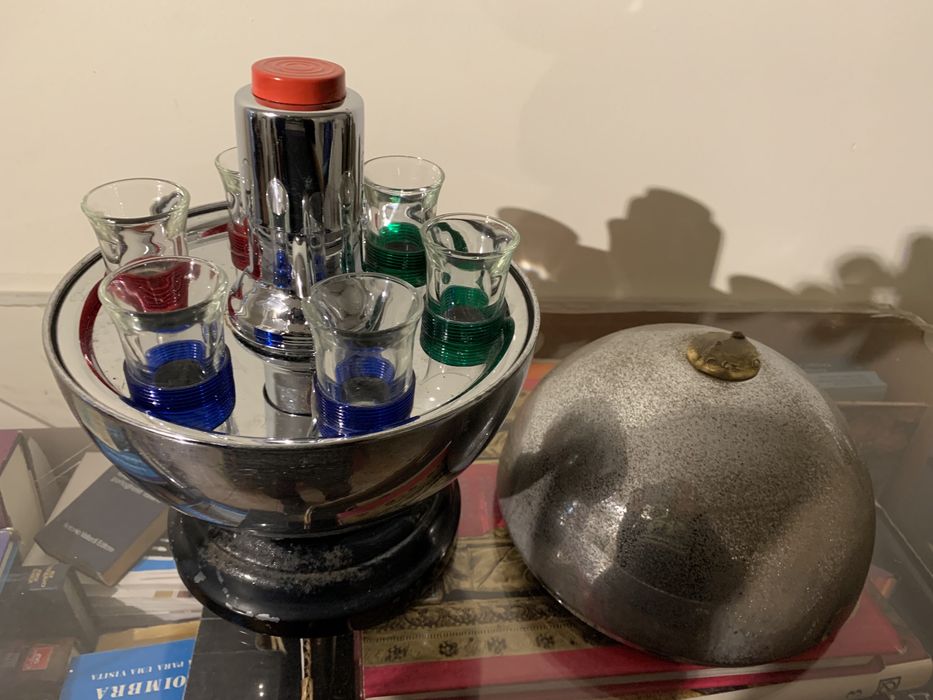 Bar de shots estanho raro muito antigo colecionadores