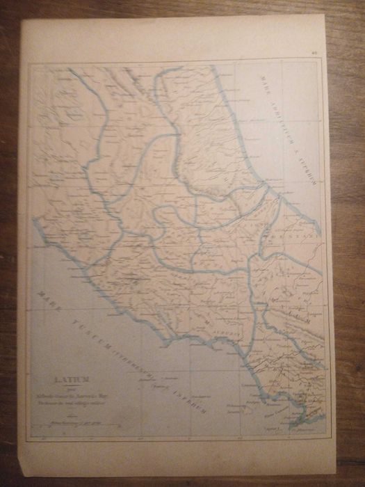 Mapa Latium (Final do Séc XIX, Início Séc XX)