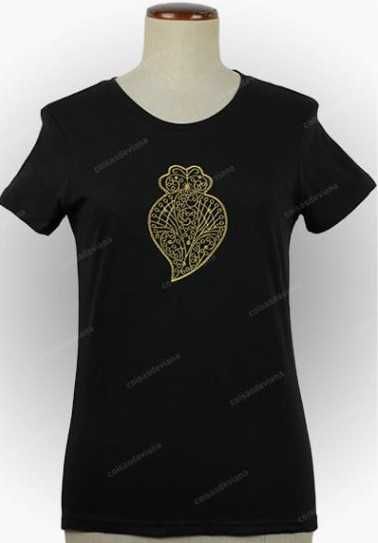 T-Shirt com o coração de Viana bordado à maquina