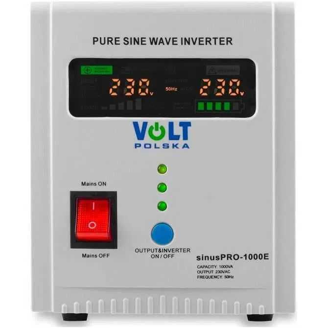 ДБЖ/ИБП/інвертор 1000W 12/220V із зарядкою чистий синус для КОТЛІВ