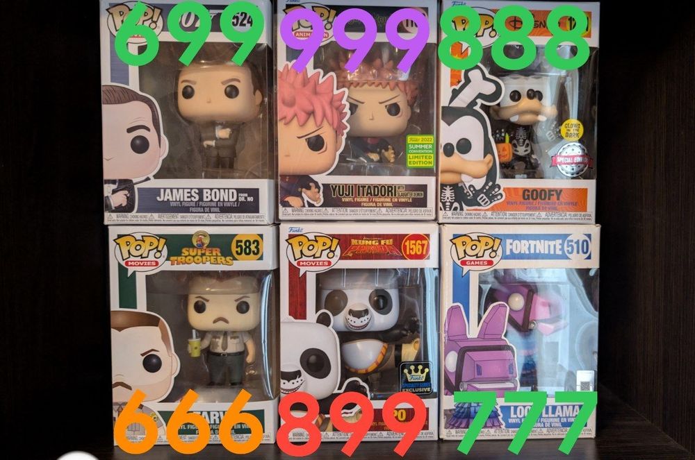 Funko pop фігурки різних персонажів