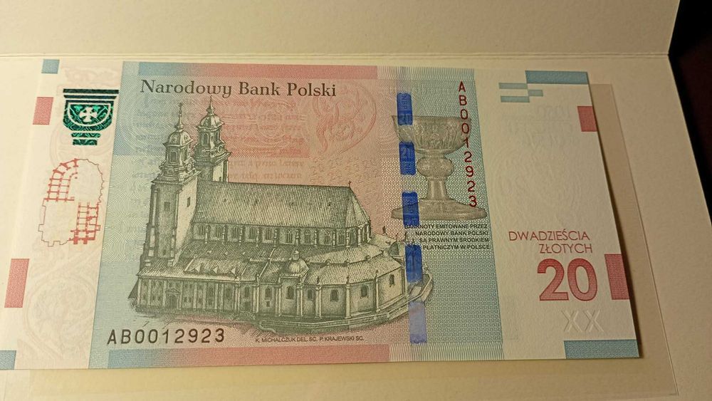 Nowy banknot 20zł.,, Rocznica Chrztu Polski''