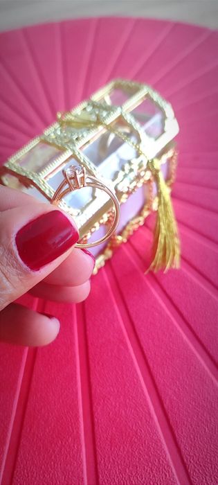 Anel solitário de moedas antigas