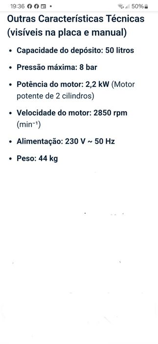 Compressor 50 litros