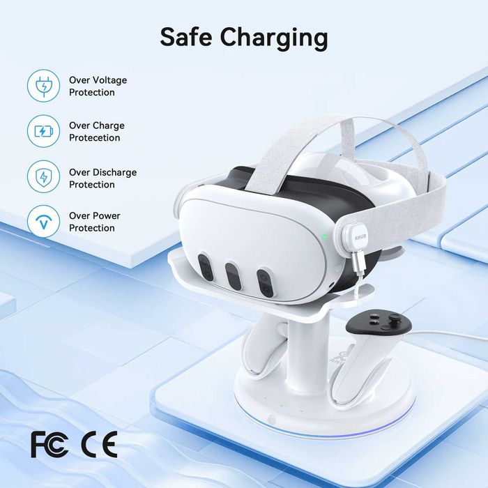 AMVR CD2 3-in-1 Magnetic Meta Quest 3/3S Charging Dock Зарядна станція