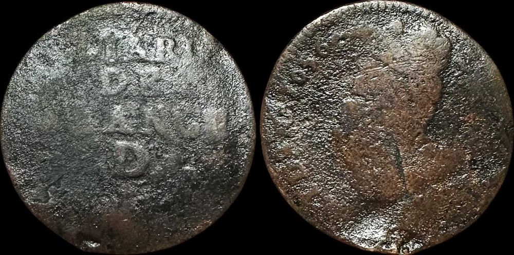 Liard de France - 1656 - França - D - Vimy, Atual Neuville-sur-Saône