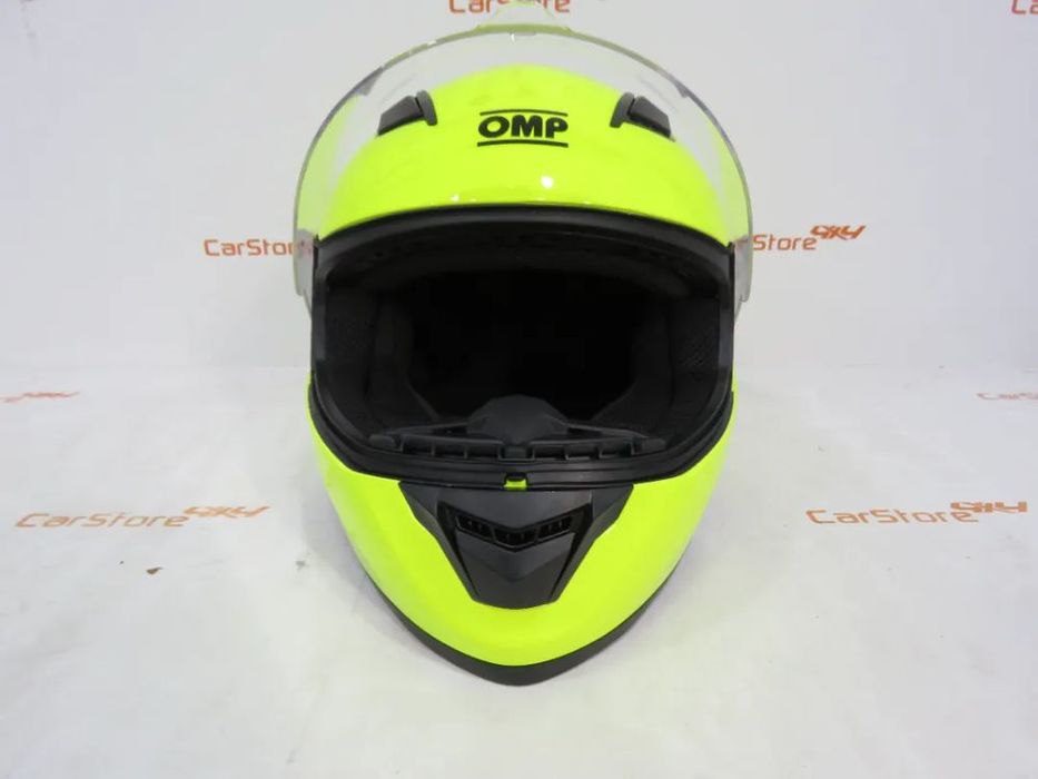 Capacete OMP Circuit EVO Preto Matte + Amarelo + Branco