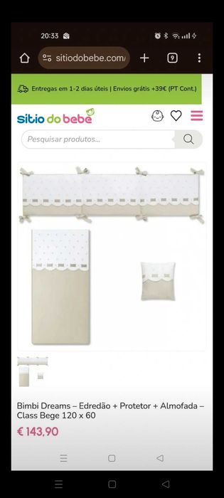 Conjunto Edredom, protetor grades e almofada berço