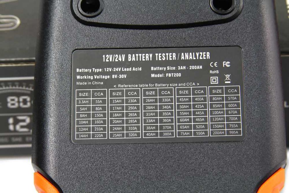 Tester do akumulatorów 12/24v Baterii Uniwersalny Miernik