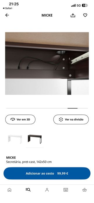 Mesa escritório preta