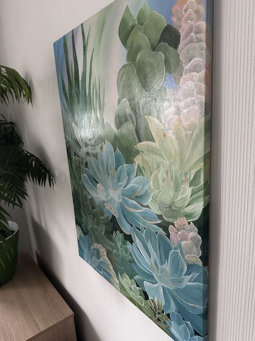 Картина Сукуленти 80*60 см акрил