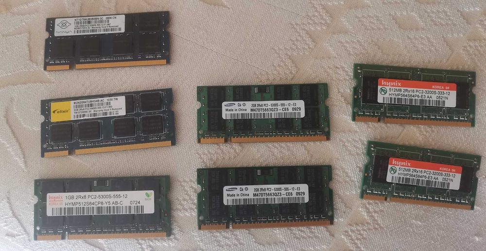 8gb ram 3x2gb 2x1gb 10€ tudo