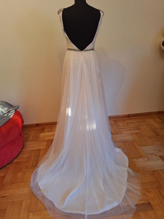 Suknia ślubna z tiulu 36/38, S/M