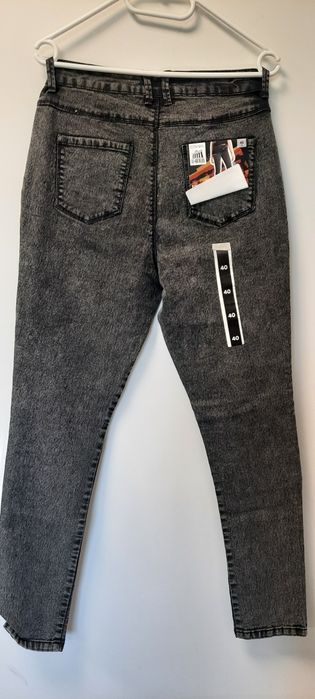 Skinny spodnie rurki rozm 40 marmurkowe