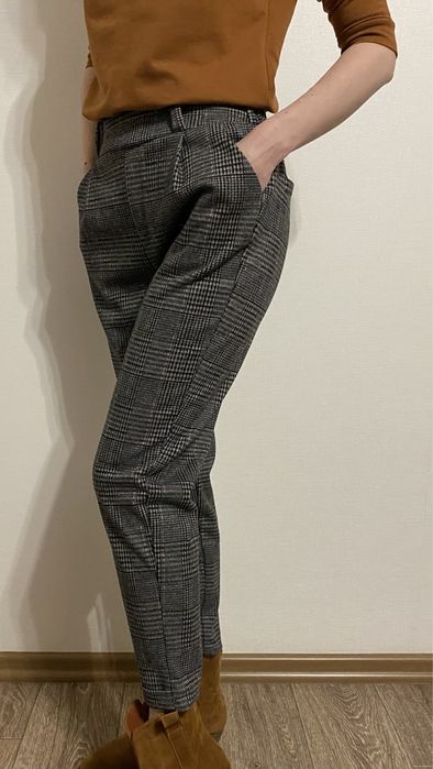 Брюки укороченные плотные