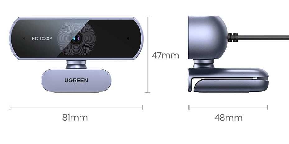 Webcam UGREEN Full HD 1080p Microfones Duplos (Nova a Estrear)
