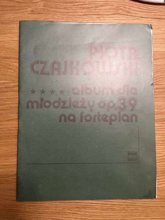 Nuty Piotr Czajkowski Album dla młodzieży na fortepian
