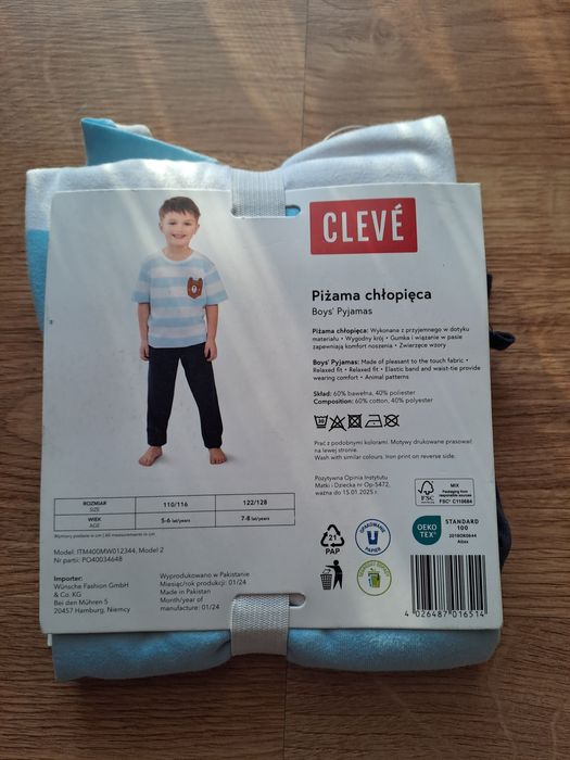 Piżama chłopięca 122/128 Clevé