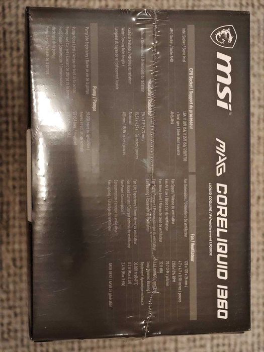 Жидкостное охлаждение MSI MAG CoreLiquid I360 Black