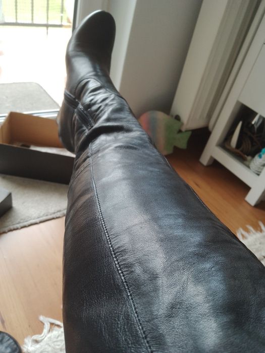 Piękne długie kozaki 38 czarne