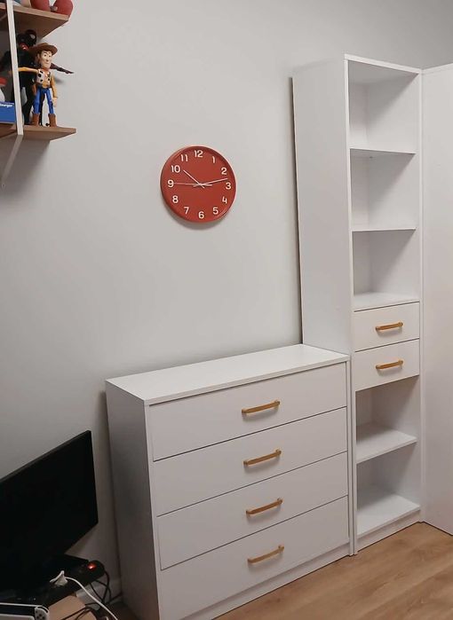 Zestaw: regał + komoda / biały mat / Black Red White