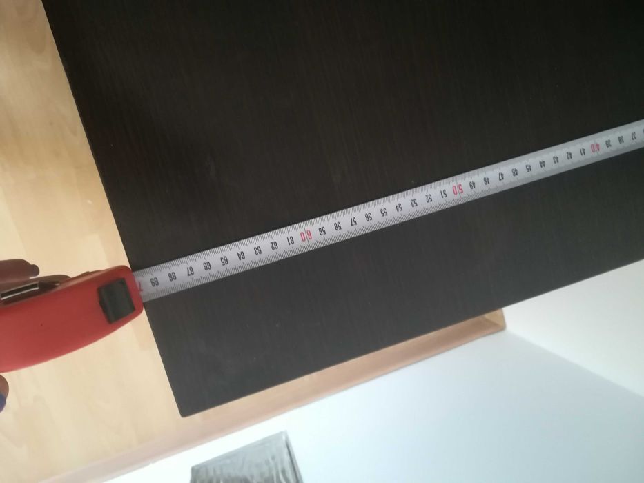 Duże biurko wenge ciemny brąz 160 x 70 cm używane